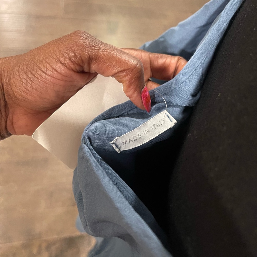 Blue Off-Shoulder Ruffle Summer Dress - Picture 6 of 6